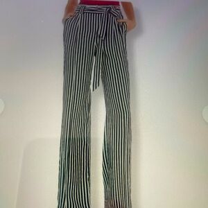 Express Striped Hi-Rise Wide Leg Pants M